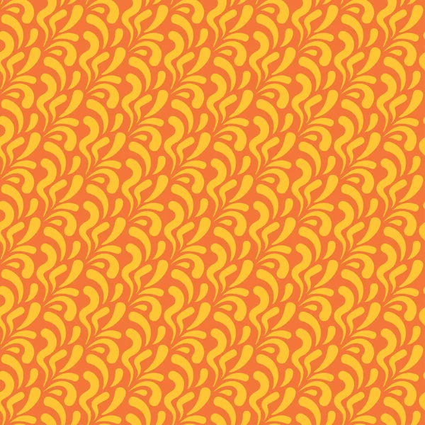 黄色の葉でシームレスなパターン — ストックベクタ