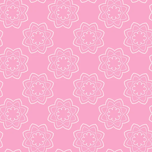 Vektör arkaplan modeli. Dekoratif zarif doku. Duvar kağıdı tasarımı için kusursuz çiçek deseni. Pembe ve beyaz renkler