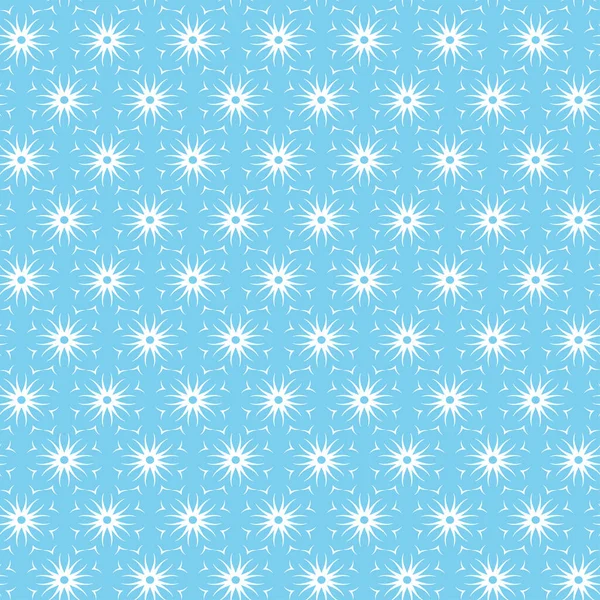 Kerst Achtergrond Patroon Naadloos Patroon Met Sneeuwvlokken Blauwe Witte Kleuren — Stockvector