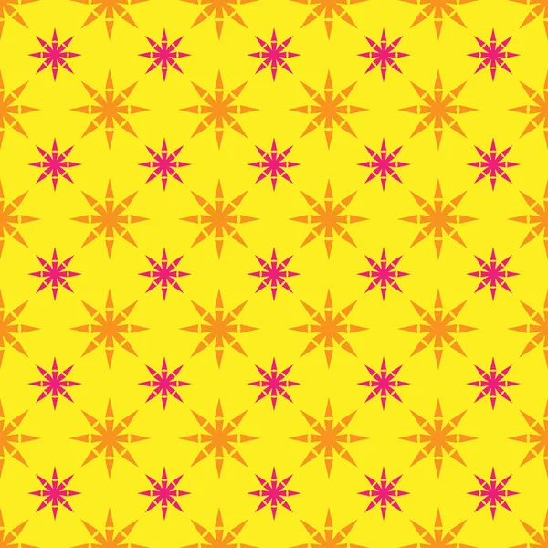 Геометрический Фон Звездами Желтых Тонах Бесшовный Фон Обоев Векторная Иллюстрация — стоковый вектор