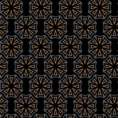 Dekoratif arka plan modeli. Soyut geometrik doku. Duvar kağıdı tasarımı için kusursuz desen. Vektör resmi