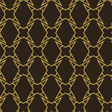 Moda geometrik arka plan modeli. Duvar kağıdı tasarımı için kusursuz desen. Altın ve siyah renkler