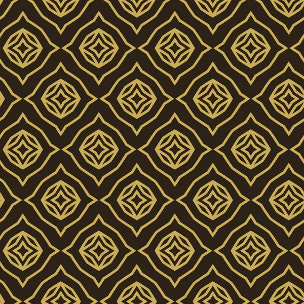 现代装饰纹理 墙纸设计用无缝图案 黑色背景上的金饰 — 图库矢量图片