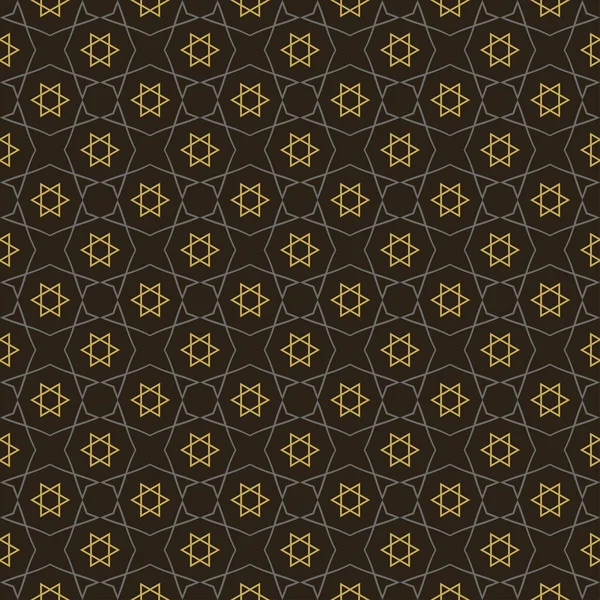 Abstract Geometric Ornament Black Background Seamless Wallpaper Texture Your Design — Stock Vector