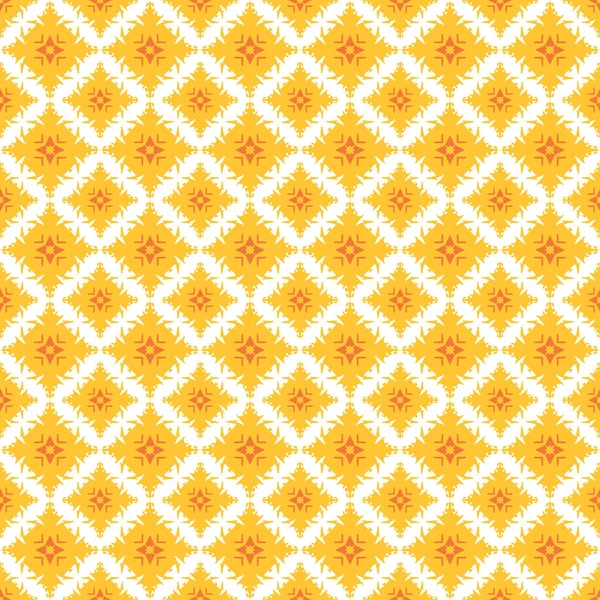 黄色のオレンジ色の色調で抽象的な幾何学模様 シームレスな壁紙のテクスチャ ベクトルグラフィックス — ストックベクタ