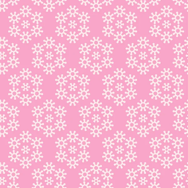 Niedliche Florale Muster Auf Einem Rosa Hintergrund Nahtlose Tapete Vektorgrafik — Stockvektor