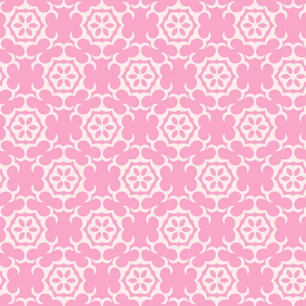 Decorative White Pattern Pink Background Strong Seamless Wallpaper Texture Vector — Stock Vector