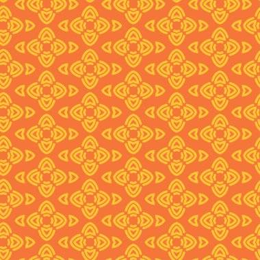 Parlak çiçek deseni. Turuncu ve sarı renkler. Kusursuz duvar kağıdı dokusu. Arkaplan resmi. Vektör grafikleri.