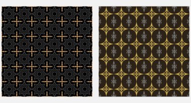 Koyu arkaplan deseni, döşeme, dikişsiz duvar kağıdı dokusu. Vektör grafikleri