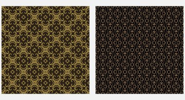 Koyu arkaplan, eski tarz çiçek deseni, kusursuz duvar kâğıdı dokusu. Vektör grafikleri