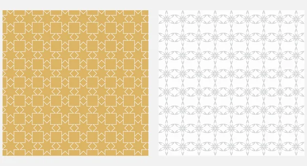 Hintergrund Geometrische Muster Grau Und Weiß Gold Vektorillustration — Stockvektor