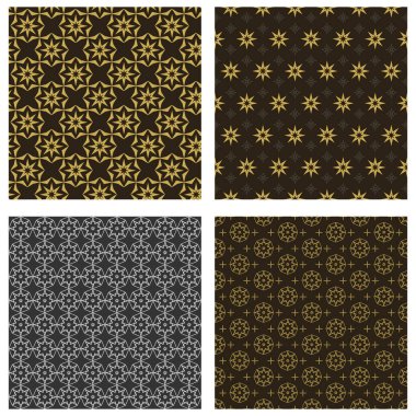 Dekoratif arka plan desenleri. Geometrik. Duvar kağıdı dokusu. Vektör seti