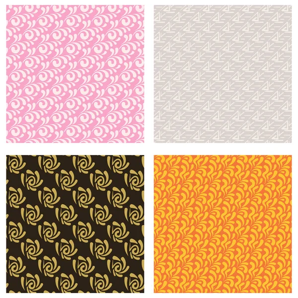 Patrones Decorativos Fondo Colores Negro Oro Rosa Naranja Gráficos Vectoriales — Archivo Imágenes Vectoriales