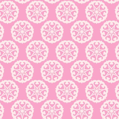 Dekoratif pembe arkaplan, kusursuz duvar kağıdı dokusu - vektör