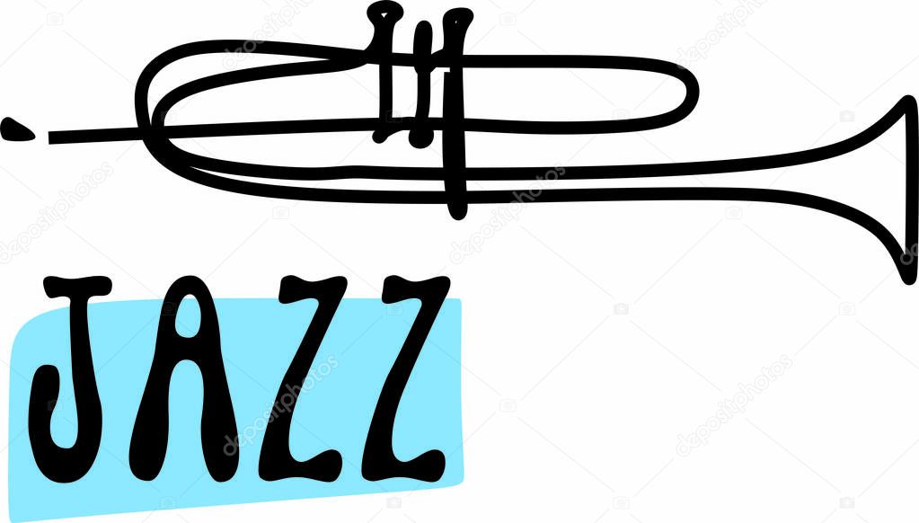 Logo for jazz music on white background