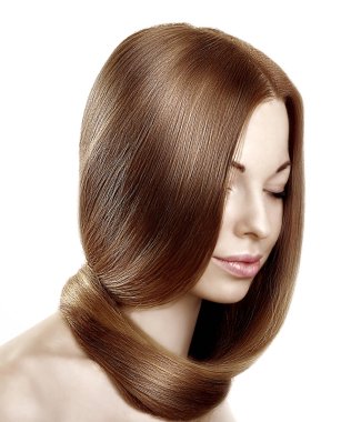 Güzel model sağlıklı parlak uzun saçlı. Güzellik Salonu saç bakım stilist tarafından lüks saç modeli