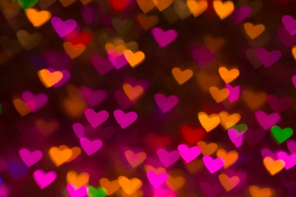 Harten Achtergrond Abstract Beeld Valentijnsdag Liefde Bokeh Glans Gloed — Stockfoto