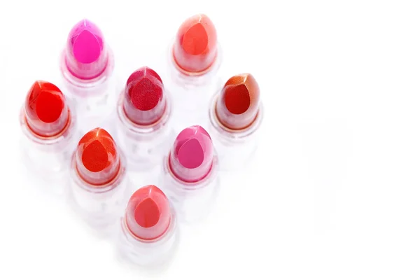 Bild Von Lippenstiften Herzform — Stockfoto