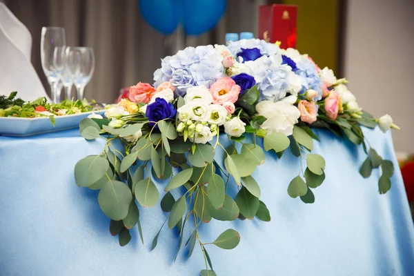 Flores Casamento Buquê Noiva Decoração Flor Romântica Banquete Decoração — Fotografia de Stock