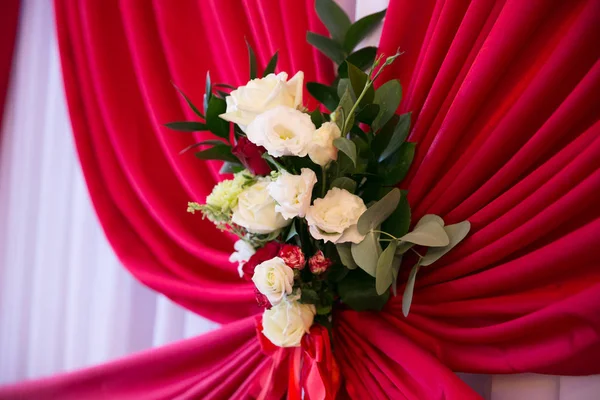 Svatební Květiny Svatební Kytice Romantické Kvetoucí Výzdobu Dekorace Hostina — Stock fotografie