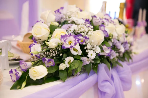 Flores Casamento Buquê Noiva Decoração Flor Romântica Banquete Decoração — Fotografia de Stock