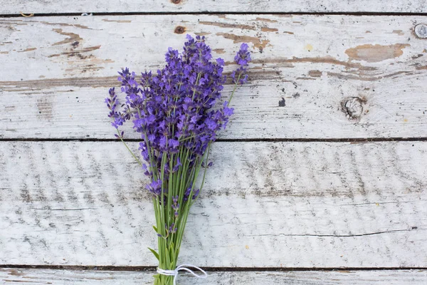 Lavender Wooden Background Medicinal Plant Bloom — Stock Photo, Image
