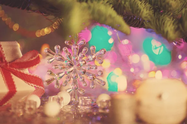Noel Kartı Yeni Yıl Partisi Tema Arka Plan Köknar Ağaç — Stok fotoğraf