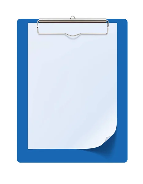 Clipboard White Sheet Vector Illustration — Stock Vector