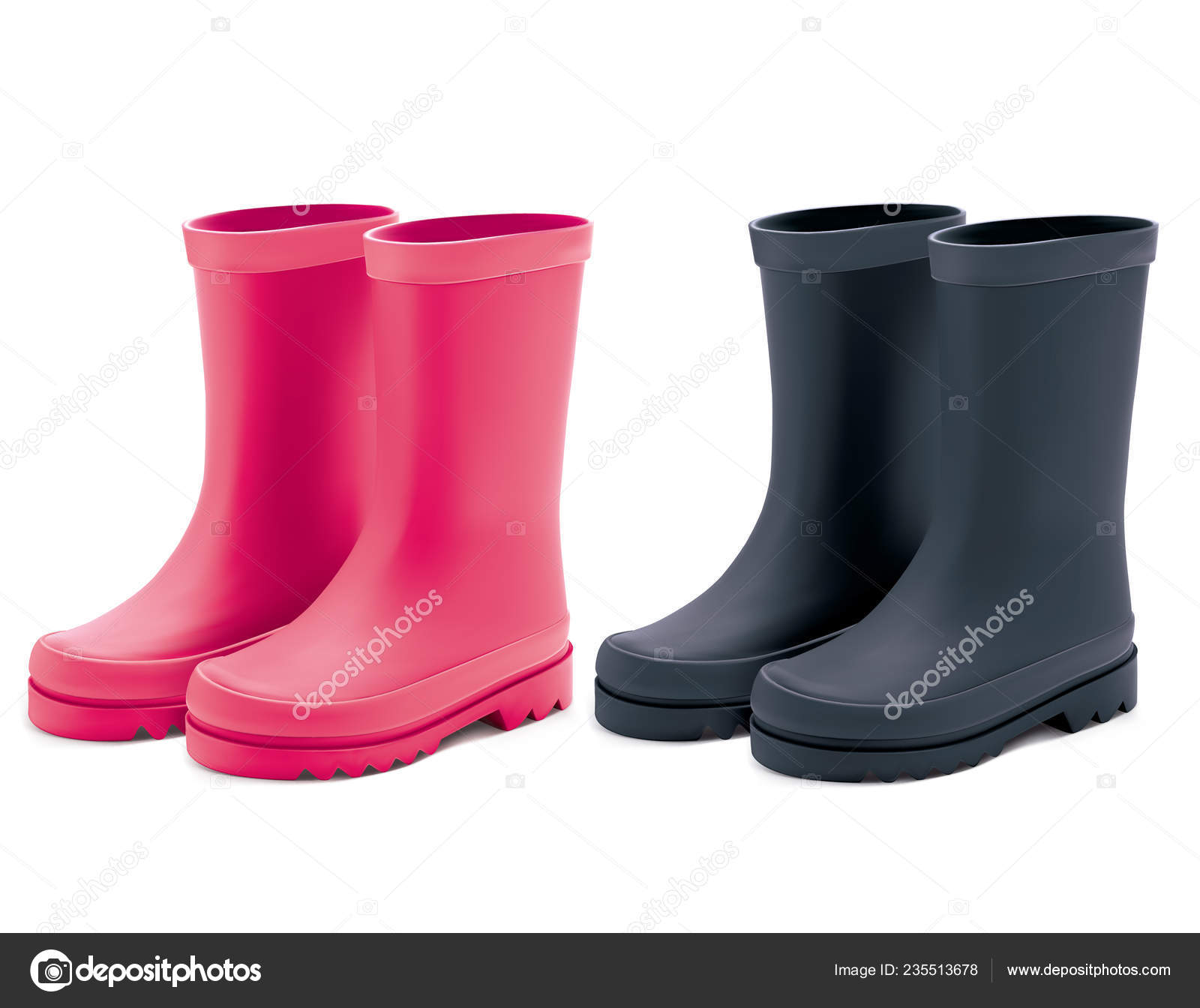 colorful rain boots