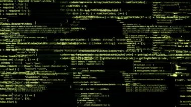 Soyut program kod bloklarını yazılı ve sanal alana taşındı. Kamera bilgisayar kod boyunca uçar. ilmekledi