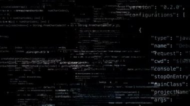 Soyut program kod bloklarını yazılı ve sanal alana taşındı. Kamera bilgisayar kod boyunca uçar. ilmekledi