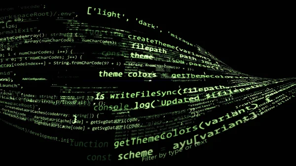 Rendu Code Abstrait Dans Espace Virtuel Code Informatique Est Plié — Photo