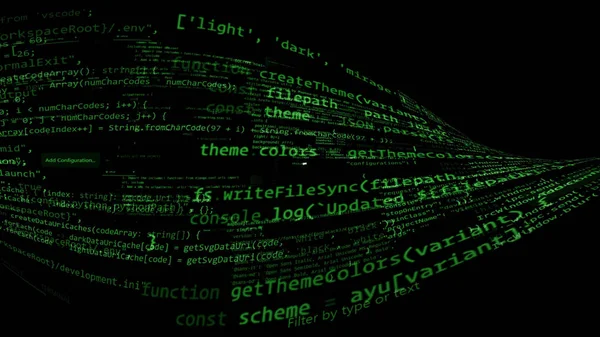 Rendering Abstrakten Codes Virtuellen Raum Der Computercode Wird Form Eines — Stockfoto