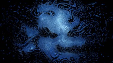 parlak ışık parçacıkları swirls ve çikintilari toplama 3D render. Işık noktalardan soyut desenler