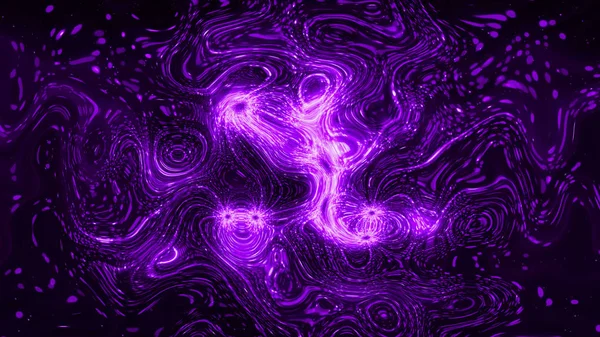 3D rendering of bright light particles gathering in swirls and prominences. Abstract patterns from light spots
