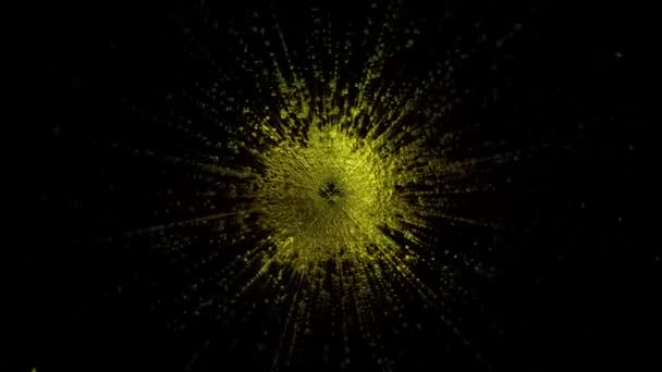 Ponto Abstrato Criativo Dinâmico Difuso Coletado Partículas Uma Forma Brilhante — Vídeo de Stock