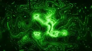 Parlak ışık parçacıkları swirls ve çikintilari toplanır. Işık noktalar ve parçacıklar soyut dinamik desenler