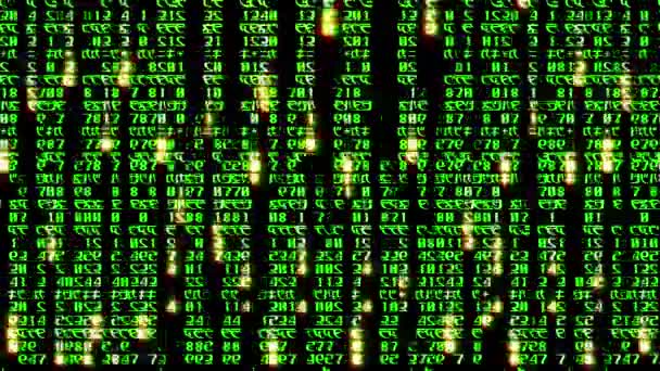 Blöcke Abstrakten Programmmatrixcodes Werden Geschrieben Und Virtuellen Raum Bewegt Code — Stockvideo