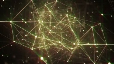 Soyut pleksus şekiller. Çizgiler ve noktalar ile dijital, iletişim ve teknoloji arka plan. Web kavramı ve bağlantı. Loopable serisi