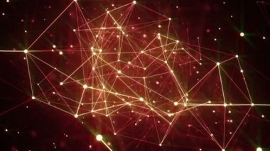 Soyut pleksus şekiller. Çizgiler ve noktalar ile dijital, iletişim ve teknoloji arka plan. Web kavramı ve bağlantı. Loopable serisi