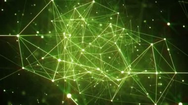 Soyut pleksus şekiller. Çizgiler ve noktalar ile dijital, iletişim ve teknoloji arka plan. Web kavramı ve bağlantı. Loopable serisi
