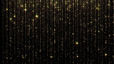 3D render soyut düşen parlak parçacık. Göz alıcı yağmur arka plan için. Parlak ışıklar, kıvılcım ve havai fişek ile arka plan parçacıkların yapılmış