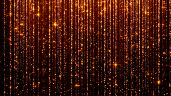 3D render soyut düşen parlak parçacık. Göz alıcı yağmur arka plan için. Parlak ışıklar, kıvılcım ve havai fişek ile arka plan parçacıkların yapılmış