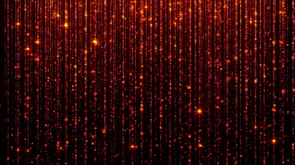 3D render soyut düşen parlak parçacık. Göz alıcı yağmur arka plan için. Parlak ışıklar, kıvılcım ve havai fişek ile arka plan parçacıkların yapılmış