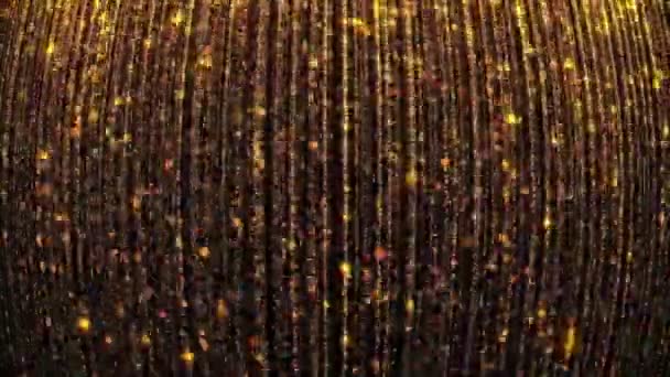 抽象下落的明亮的微粒 背景迷人的雨 抽象的背景与明亮的灯光 火花和烟花制成的粒子 — 图库视频影像
