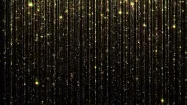 Particelle Luminose Astratte Che Cadono Pioggia Glamour Sfondo Sfondo Astratto — Video Stock
