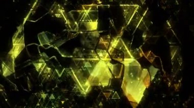 Geometrik arka plan. Bir renk düzeni şeklinde renkli geometrik şekiller animasyonlu görünümünü. İlmekledi