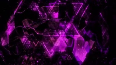 Geometrik arka plan. Bir renk düzeni şeklinde renkli geometrik şekiller animasyonlu görünümünü. İlmekledi