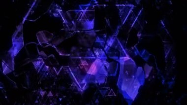 Geometrik arka plan. Bir renk düzeni şeklinde renkli geometrik şekiller animasyonlu görünümünü. İlmekledi