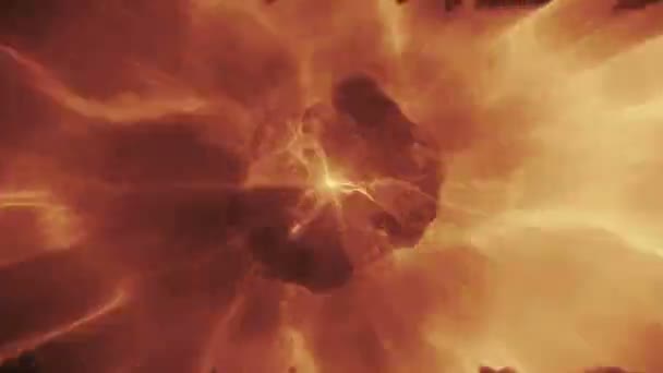 Voler dans une autre dimension à travers un vortex dans le temps et l'espace. Un tunnel lumineux, de haute énergie et de haute technologie 